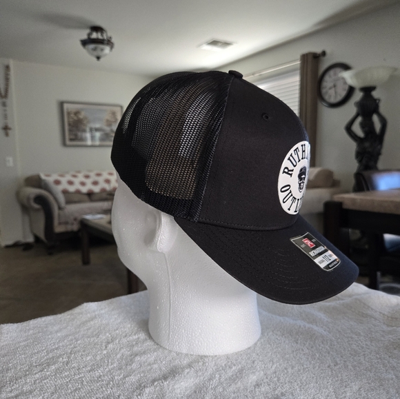 RUTHLESS OUTLAWZ CUSTOMS FLEX PATCH CAP. (6 PANEL TRUCKER CAP) - Picture 8 of 9